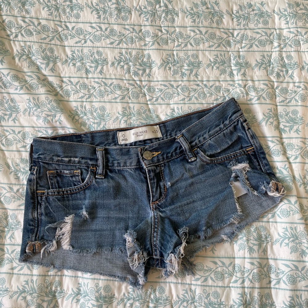 Gilly Hicks Sydney low rise Blue Distressed Jean Shorts